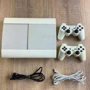 ＊【動作品】PS3 本体 250GB ホワイト SONY PlayStation3 CECH-4000B 初期化済 プレステ3 純正コントローラー2個付き