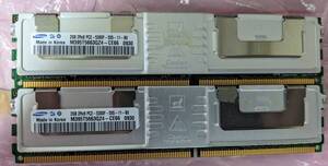 SAMSUNG M395T5663QZ4-CE66★PC2-5300 DDR2-667 ECC ★240PIN PC2-5300F-555-11-80 2GB x2★送料無料