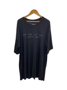 MM6◆Tシャツ/S/レーヨン/BLK/プリント/ビッグシルエット//