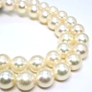 1円〜!!大珠!!テリ良し!!美品!!●アコヤ本真珠ネックレス●J 約54.3g 約42.0cm 約9.0mm珠 pearl necklace jewelry パール CE0/CE0 B85