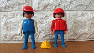 プレイモービル ビンテージ フィギュア ドール 2点セット ブロックパーツ 人形 Geobra ゲオブラ社 1974年 LEGO 昭和レトロ お宝 レゴ