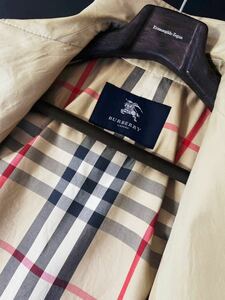 B19 【極上のシルク】定価18万●Tシャツにさっと羽織るBURBERRY LONDON●高級ステンカラーコート バーバリーコート メンズ 正規品 170