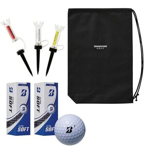 ★ブリヂストン ゴルフ BRIDGESTONE GOLF 新品 ゴルフボール マグネットティー バッグ 3点セット SET [SETHARU3A] 一 ACC 壱★QWER