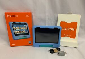 中古良品 Fire HD 8 キッズモデル 32GB ブルー 第12世代 20220年 2GB RAM [1-96] 108/707A