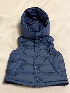 女の子用 BEBEのTartine et Chocolat Color: NAVY Size:100 フード付き　ダウンベスト　クリーニング済