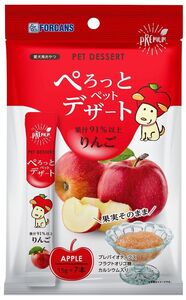 （まとめ買い）フォーキャンス ぺろっとペットデザート りんご味 15g×7本 犬用おやつ 〔×8〕