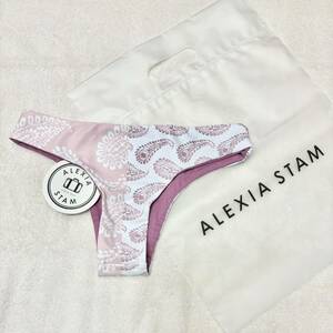 新品■送料無料■アリシアスタン ALEXIA STAM 2018年 リバーシブル ブラジリアン ビキニ ボトム Sサイズ paisley Cherry × sherbet 水着