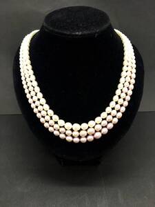 MIKIMOTO PERLITA ミキモト ペルリータ パール 真珠 グラデーション ネックレス 3本 セット 18K WGK18 刻印 全長:約45cm PA-8