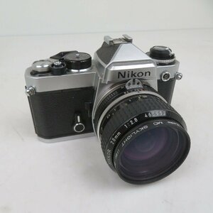 【動作確認済】 Nikon ニコン FE 一眼レフ フィルムカメラ NIKKOR 28mm 2.8 MF-12 レトロ アンティーク / 60 (SG013031D)