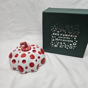 草間彌生YAYOI KUSAMA Naoshima WHITE Red Pumpkin 14cm