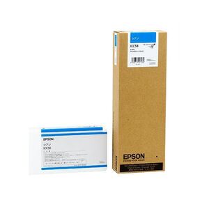 【新品】（まとめ） エプソン EPSON PX-P／K3インクカートリッジ シアン 700ml ICC58 1個 〔×3セット〕