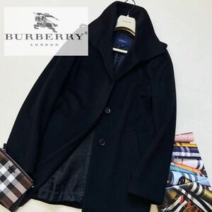 P25未使用級【高級カシミヤ】参考価格18万●BURBERRY LONDON●イタリア製〜高級トレンチコート バーバリーコート レディース　大きい40