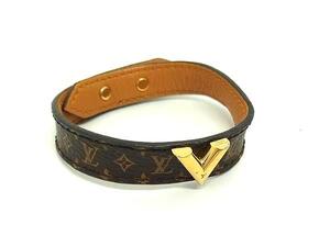 1円 ■美品■ LOUIS VUITTON ルイヴィトン M6042 モノグラム ブラスレ エセンシャル V ブレスレット アクセサリー ブラウン系 FI5621