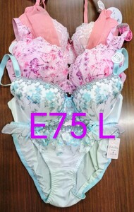 ブラジャー＆ショーツ 3組セット E75 Lサイズ