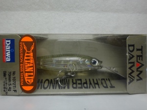 T.D.HYPER MINNOW ② 1072Ti F TDハイパーミノー チタンリップモデル 70mm 5.4g レーザーゴーストワカサギ 重心移動 アイはデュアル 2way