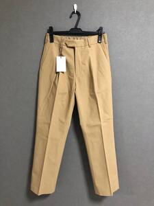 定価31900円 新品 HELKA TROUSERS-8CC 1タック リブ ワイド トラウザー スラックス パンツ HELKA-10 ヘルカ S L.BROWN