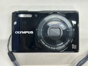 M-7510 【同梱不可】980円～ 現状品　OLYMPUS/オリンパス　コンパクト　デジタルカメラ　VG-180　ブラック　バッテリー付属　通電未確認　