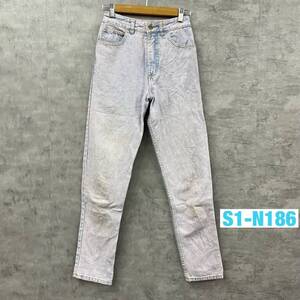 28 GUESS JEANS ゲス USA製 デニムジーンズパンツ ブルー ピンク ジップフライ 実寸W24in レディース STYLE1050 USA 海外輸入 古着 S1-N186