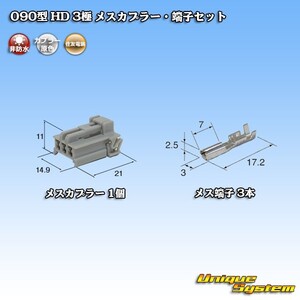 住友電装 090型 HD 3極 メスカプラー・端子セット