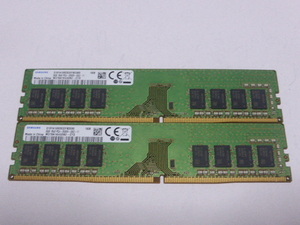 メモリ デスクトップパソコン用 Samsung DDR4-2666 PC4-21300 8GBx2枚 合計16GB 起動確認済です