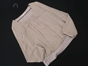 NATURAL BEAUTY ナチュラルビューティー タック ブラウス シャツ size38/グレージュ ■◇ ☆ egb0 レディース