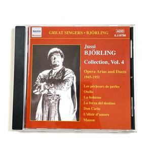 Jussi Bjirling Collection,Vol.4 Opera Arias and Duets 中古CD