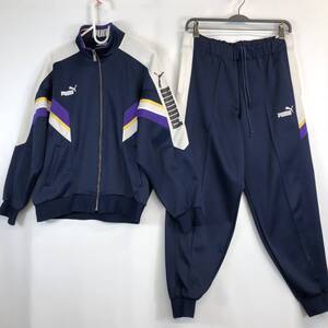 90s PUMA プーマ ヒットユニオン ジャージ セットアップ ウエスト84cm ネイビー