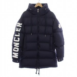 モンクレール MONCLER MONCENISIO モンチェニージオ ダウンジャケット トリコロール フード ワッペン ロゴ Wジップ 1 M 紺