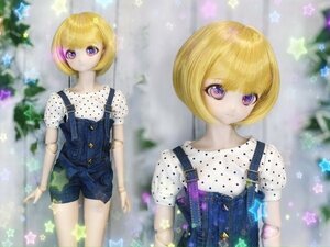 ●ドールウィッグ*ショートボブ*ゴールド*9～9.5インチ（MDD DD SD SmartDollなど）●dollwig*doll wig●