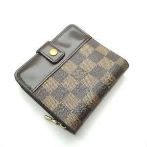 ルイヴィトン　LOUISVUITTON　コンパクトジップ　財布　二つ折り　小銭入れ　ダミエ　▲２