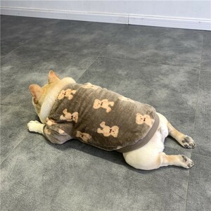 ブラウンMサイズ◆【残り数枚】犬服 中型犬用 ドッグウェア くまさん柄 ベア ペットグッズ セーター フレブル フレンチブルドッグ 新品