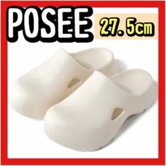 POSEE サンダル 厚底 EVA素材 室内 外履き スリッパ 27.5cm 白