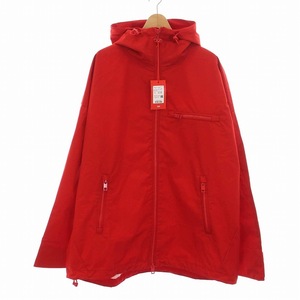 未使用品 ディーゼル DIESEL W-HENNES JACKET ジャケット ウインドブレーカー バックロゴプリント ジップアップ アウター 48 M 赤 A08549