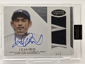 【5枚限定:未開封】イチロー/2016/Topps/Dynasty/GAME-USED MEMORABILIA/直書き・直筆サイン/ヤンキース