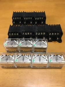 【電子部品】リレー・ソケット LY4N-D2 DC24DC・PTF14A（7組)