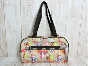 LeSportsac/レスポートサック：キノコ柄 トートバッグ ミニボストンバッグ ハンドバッグ てんとう虫 中古/USED