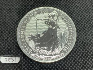 31.1グラム 2023年 (新品) イギリス「ブリタニア」純銀 1オンス 銀貨 (エリザベス2世)