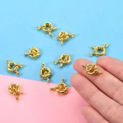 ❣️10個入り❣️DIY用 クローズ 真鍮 10mm ゴールドトーン　金具