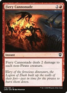 MTG ■赤/英語版■ 《焦熱の連続砲撃/Fiery Cannonade》★FOIL★ 統率者レジェンズ　CMR