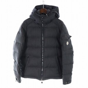 モンクレール MONCLER MONTGENEVRE ダウンジャケット ジップアップ フード 長袖 ロゴワッペン 2 グレー 42091403380554272