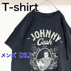 YAD21【US輸入】JOHNNY Cash　Tシャツ【メンズXL】半袖　黒色