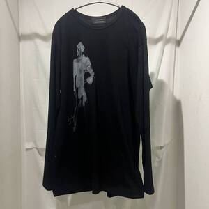 Yohji Yamamoto collections 24SS COMBED JERSEY PIGMENTED PT LONG SLV ROUND NECK PRINT T size2 FS-T76-097【中目黒R01】