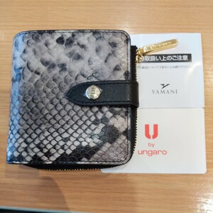 新品◆U by ungaro/ユーバイ ウンガロ ◆二つ折り財布 コインケース付■バイソン柄 ■