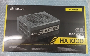 ★ 1円～ 新品 未使用 未開封 Corsair HX1000 CP-9020139-JP 1000W ATX電源 80PLUS認証：PLATINUM ★ 佐川急便送料無料 ★