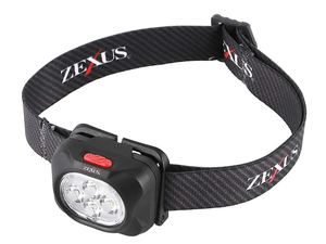 冨士灯器 ZEXUS LED LIGHT ZX-199 高輝度 ネックライト ヘッドランプ 防滴 防水 IPX4 可動式 ヘッド 乾電池 電池式