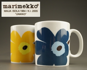 【千寿】marimekko マリメッコ マグカップ ウニッコ マグカップ ２点 f55◆在銘/北欧/100014807