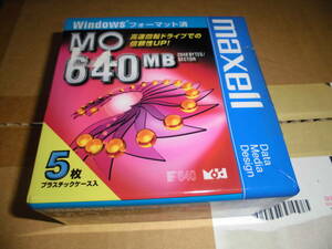 新品未開封 マクセル MO ディスク 640MB 5枚 Windows用