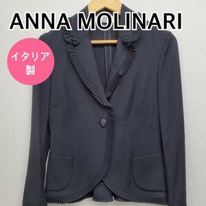 ANNA MOLINARI アンナモリナーリ ジャケット ボレロ フォーマル ブラック系 レディース イタリア製【CT187】