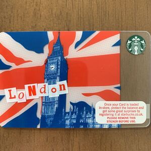 スターバックスカード イギリス ロンドン London スタバ ユニオンジャック ビッグベン PIN未削り 残高0 海外スタバ レア 希少 送料63円～！