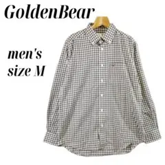 美品☆ GoldenBear 長袖 シャツ グレー メンズ Mサイズ　b360